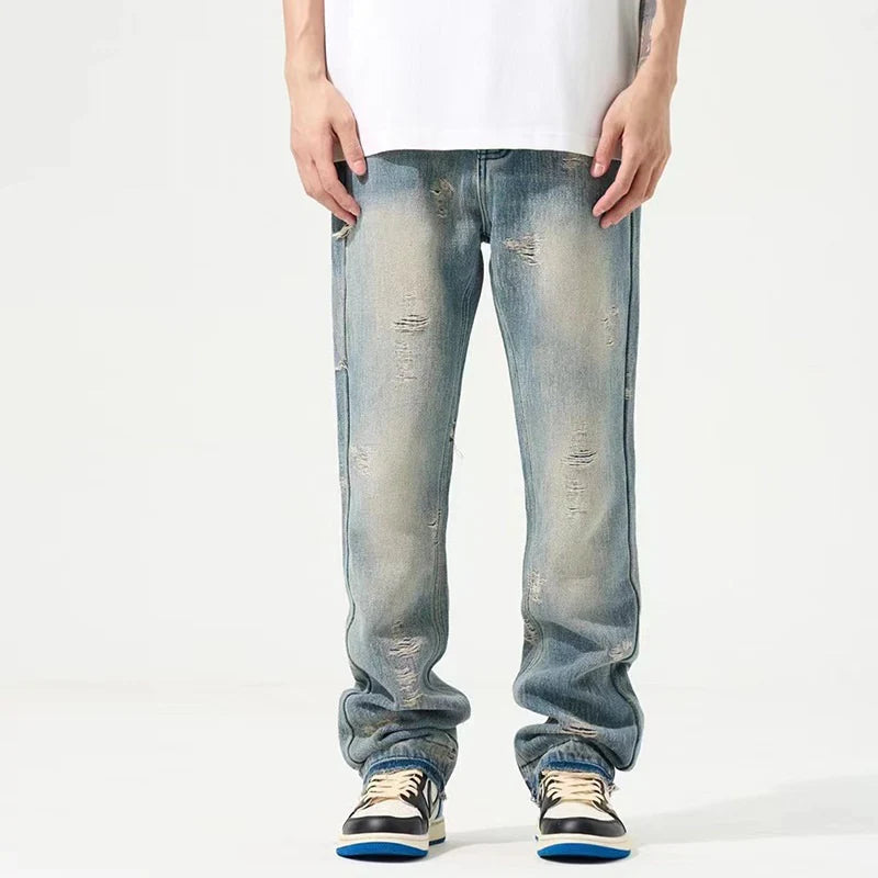 FADED STACKED DENIM