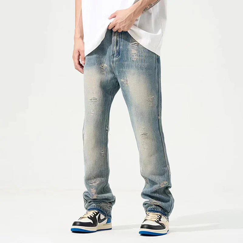 FADED STACKED DENIM