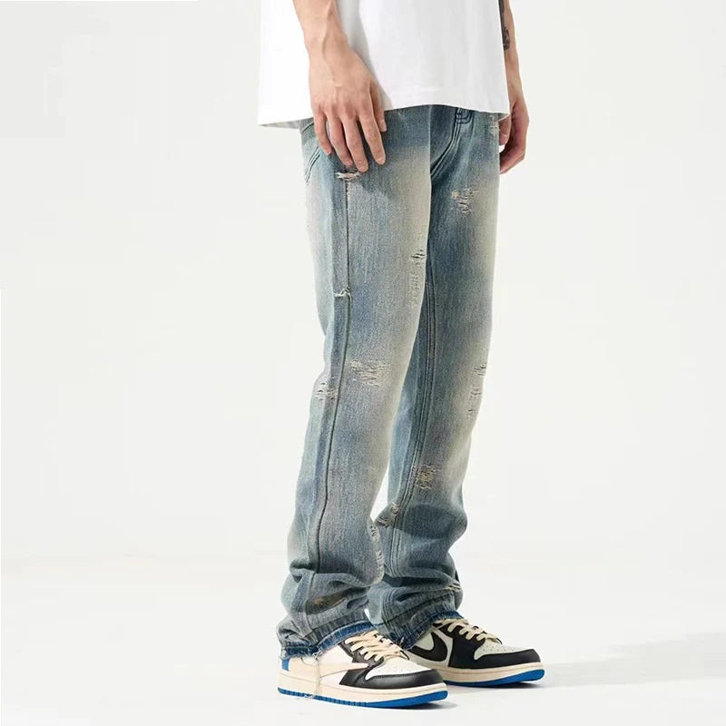 FADED STACKED DENIM