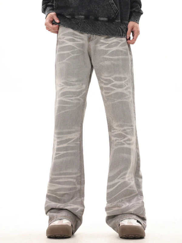 ZEBRA BAGGY FLARED DENIM