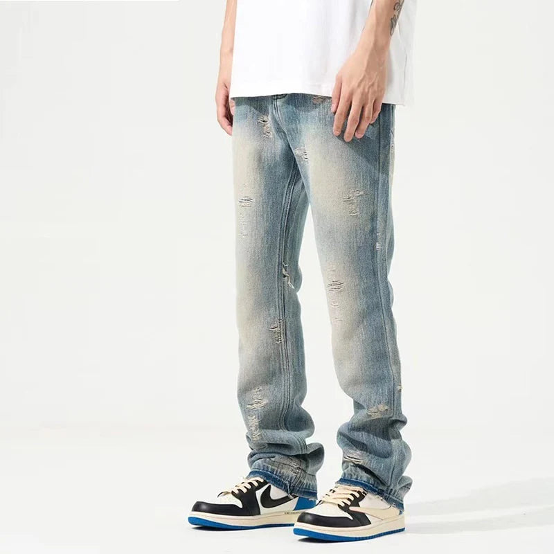 FADED STACKED DENIM